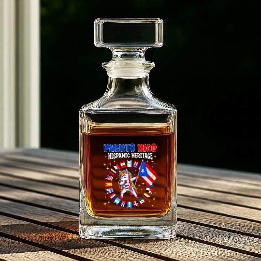 Hispanic Heritage Month Puerto Rico Kids Whiskey Decanters