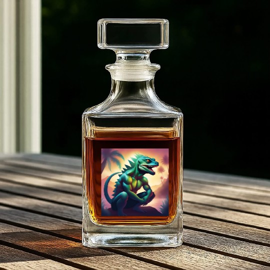 Mutant Lizard Man Whiskey Decanters
