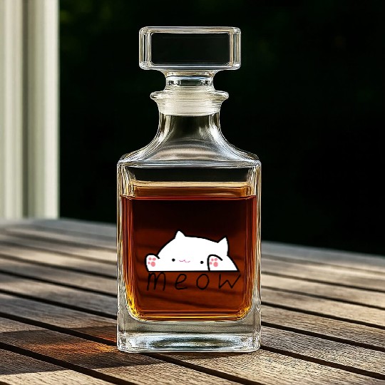 Meow: The Universal Language of Cats Whiskey Decanters
