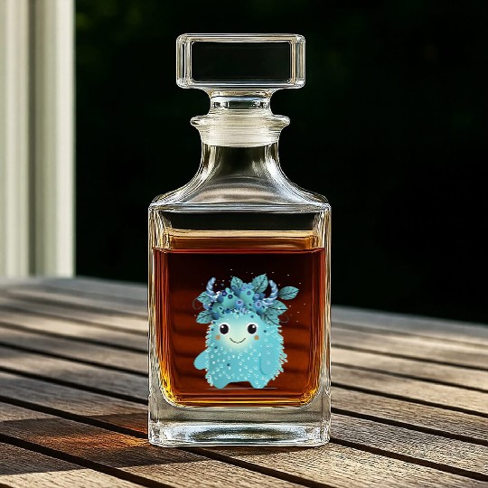 Cute Blueberry Monster - Fruity and Playful Whiskey Decanters