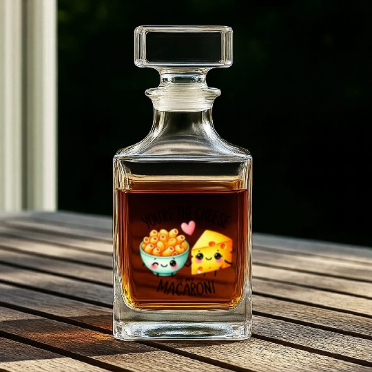 You Are The Cheese to my Macaroni Whiskey Decanters