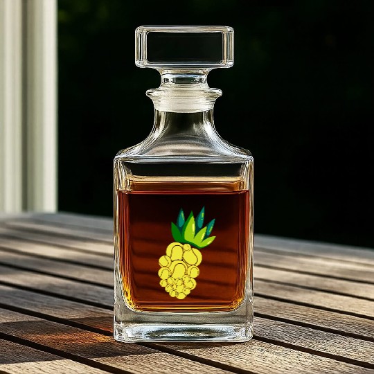 Pineapple Tennis Vibes for Summer Fun Whiskey Decanters