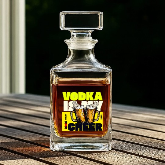 v is for vodka valentines CHEERS XX Whiskey Decanters