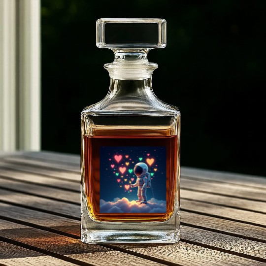 Astronauts are full of love Whiskey Decanters