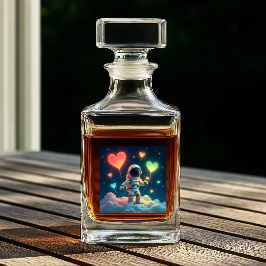 Astronauts are full of love Whiskey Decanters