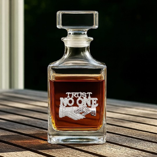 Trust No One Whiskey Decanters