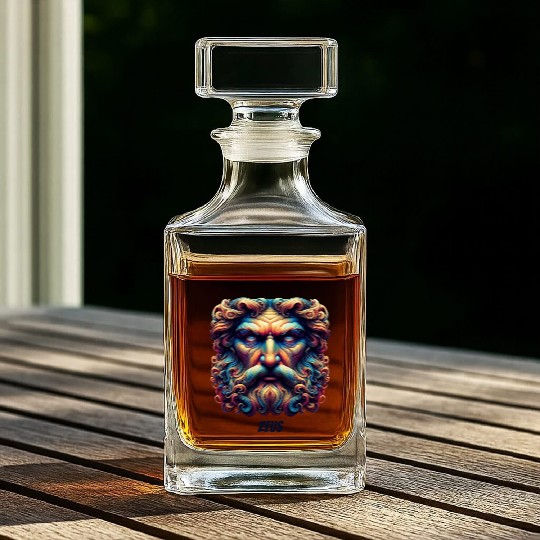 face of zeus mythosview Whiskey Decanters
