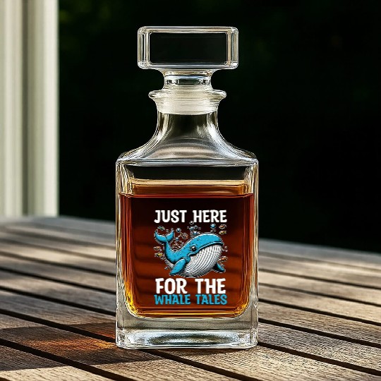 Whale Watching Just Here For Marine Animal Sailing Whiskey Decanters