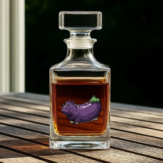 Hip Eggplant Whiskey Decanters