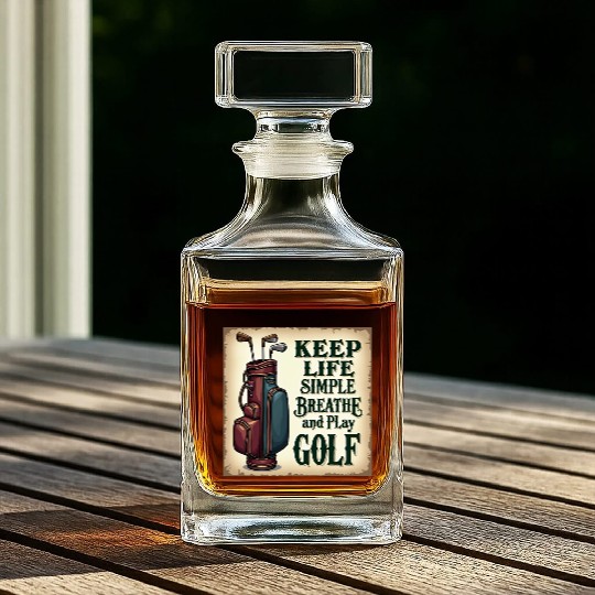 Golf Breath and Play Golf Whiskey Decanters