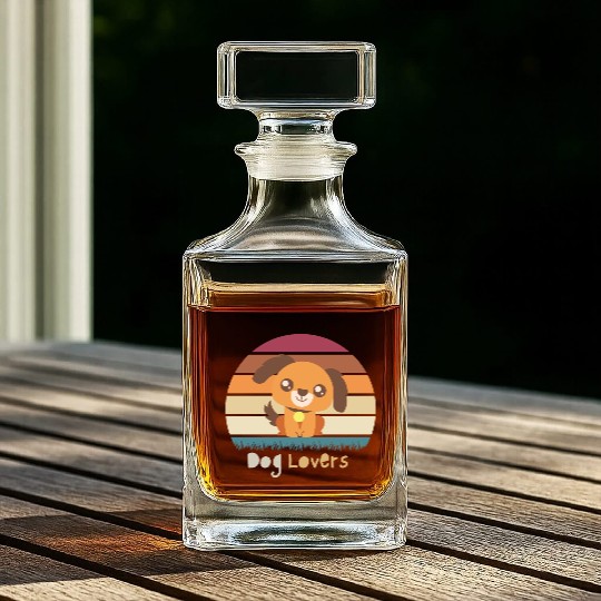 Dog lovers funny and cut dog Whiskey Decanters