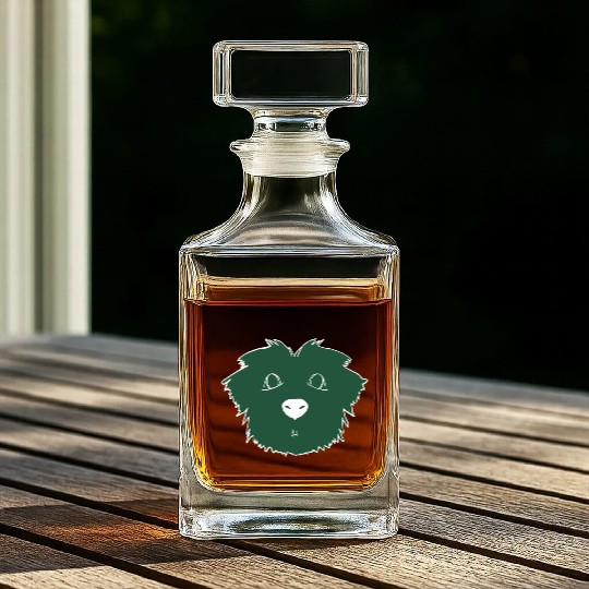 Green Puppy dog Whiskey Decanters
