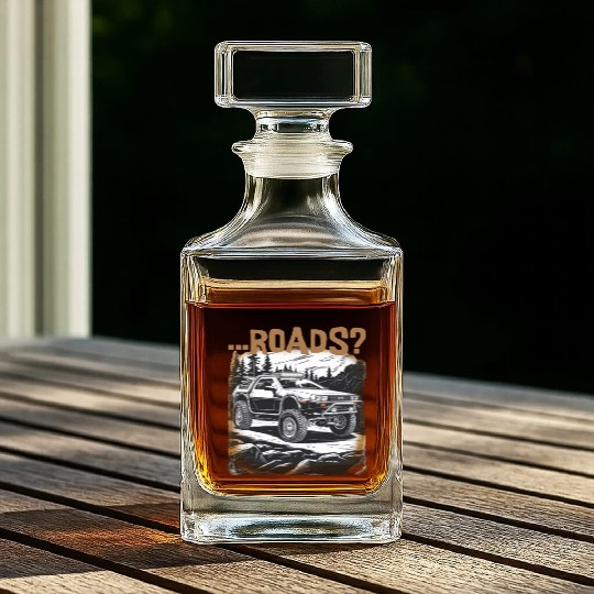 Off-road Delorean Whiskey Decanters