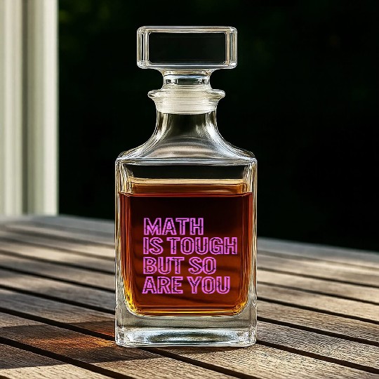 Math Is Tough But So Are You Fanny Math Teacher Whiskey Decanters