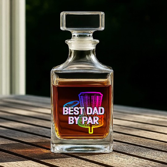 Best Dad by Par Disc Golf Fathers Day Golfer Whiskey Decanters