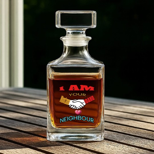 I AM YOUR NEIGHOUR MONTANA AND IDAHO Whiskey Decanters