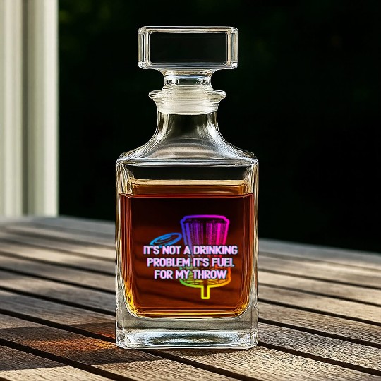 Its Fuel For My Throw Disc Golf Beer Lover Golfer Whiskey Decanters
