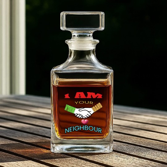 I AM YOUR NEIGHOUR WYOMING AND IDAHO Whiskey Decanters