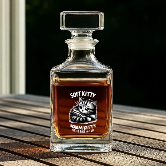 Soft Kitty (dark) Whiskey Decanters