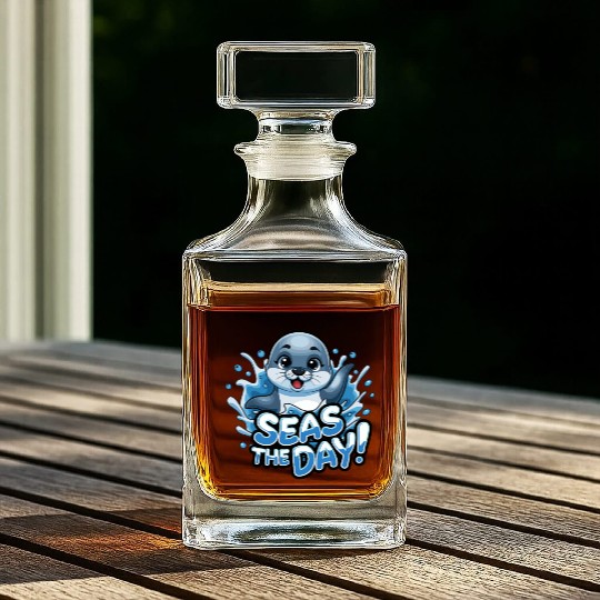 Seas The Day Seal Enthusiast Splash Vibes Whiskey Decanters