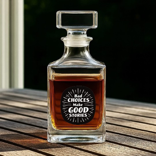 Bad Choices Make Good Stories Whiskey Decanters