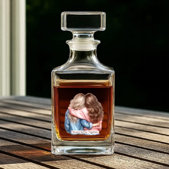 Always Better Together Best Friends BFF Friendship Whiskey Decanters