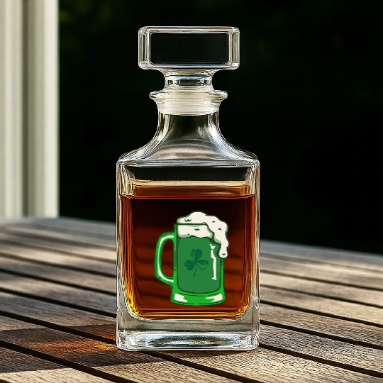 Green Beer Whiskey Decanters