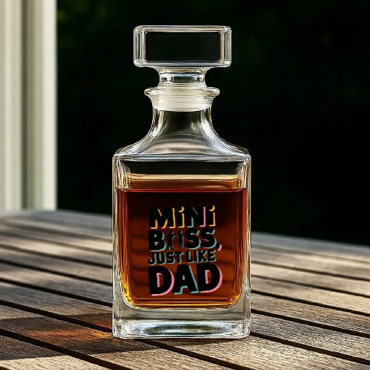Mini Boss Just Like Dad – Father & Son Matching Whiskey Decanters