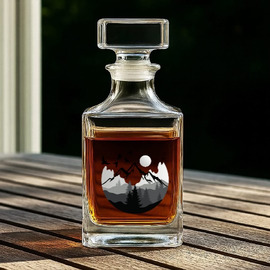 Beautiful Nature | Wilderness Landscape Adventure Whiskey Decanters