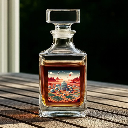 Town on Mars Whiskey Decanters