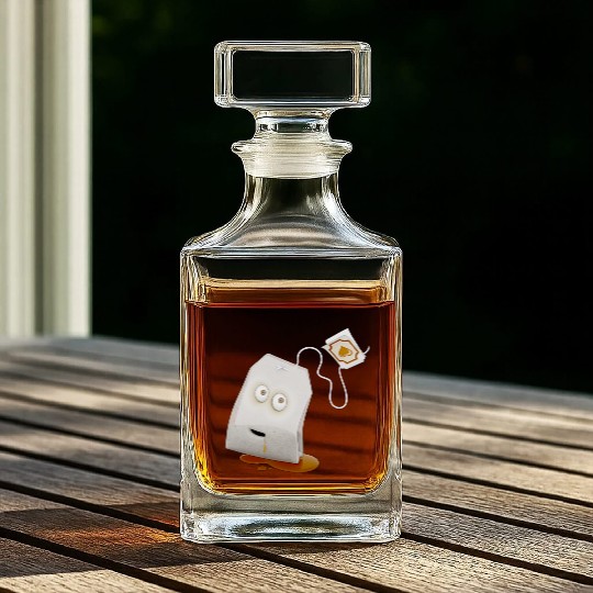 T-Force Tea Bag - Gold/ Brown Whiskey Decanters