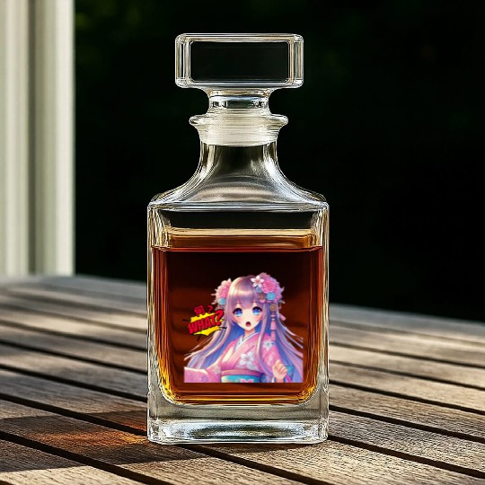 Kawaii Kimono Girl Whiskey Decanters