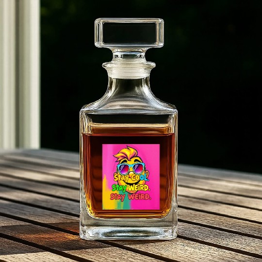 Stay Cool, Stay Weird 2 Whiskey Decanters