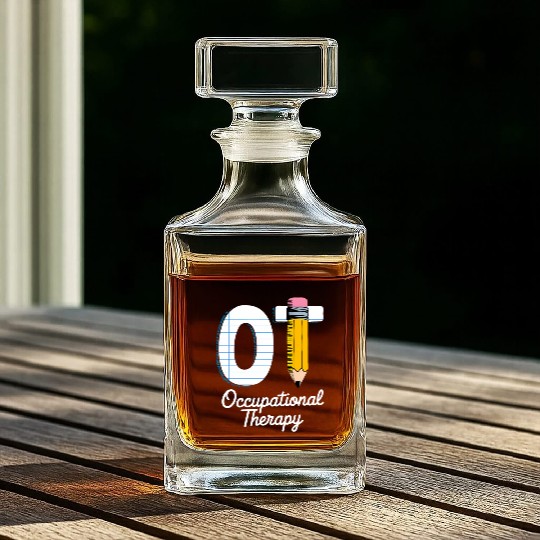 Pediatric Occupational Therapy Cute Pencil Back Whiskey Decanters