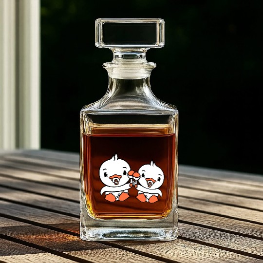 2 Ducks Babies Baby Children Pacifier Diaper Team Whiskey Decanters