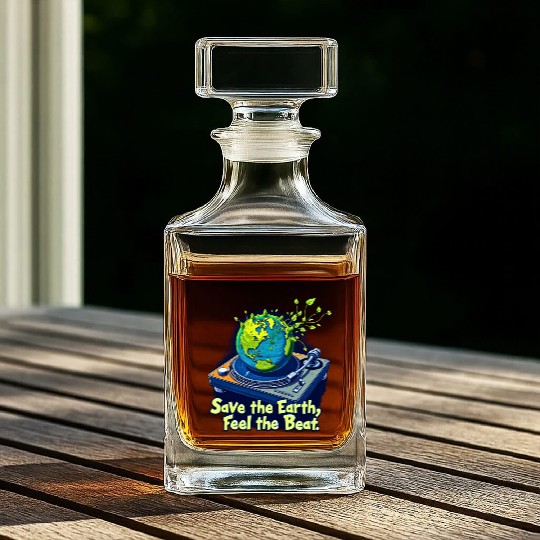 Sticker - Save the Earth – Feel the Beat of Nature Whiskey Decanters