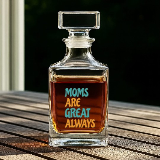 Funny Mom Mothers Day Mama Proud Family Love Whiskey Decanters