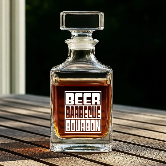 Beer Barbeque Bourbon Whiskey Decanters