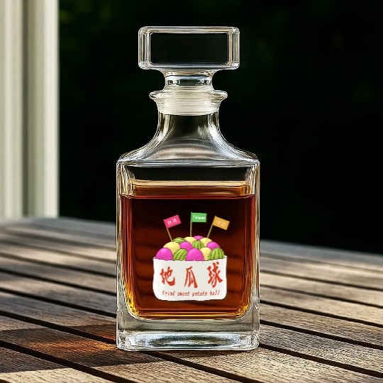 Taiwan food _Fried sweet potato ball Whiskey Decanters