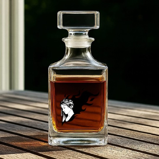 sad girl Whiskey Decanters