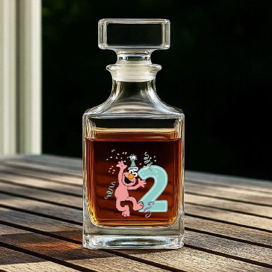 Sesame Street Birthday Design With Elmo Two Years Whiskey Decanters