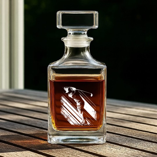 Golfer Graphic Whiskey Decanters