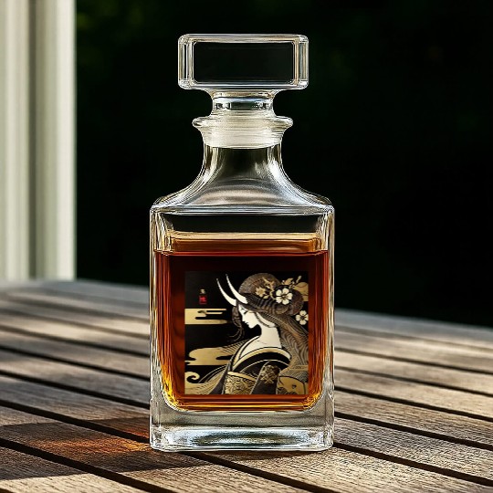 Oni girl in Kimono Whiskey Decanters