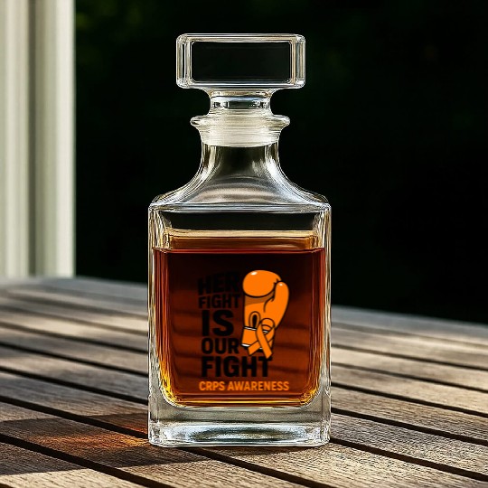 Her Fight Is Our Fight CRPS Support Whiskey Decanters