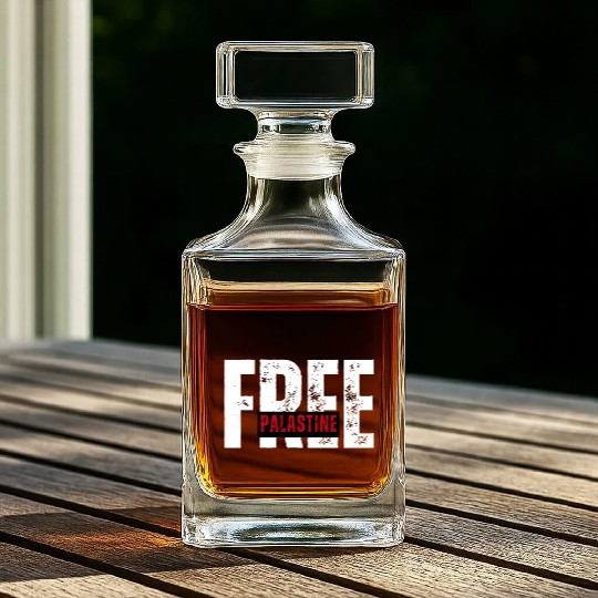 Free Palestine – Solidarity Statement Whiskey Decanters