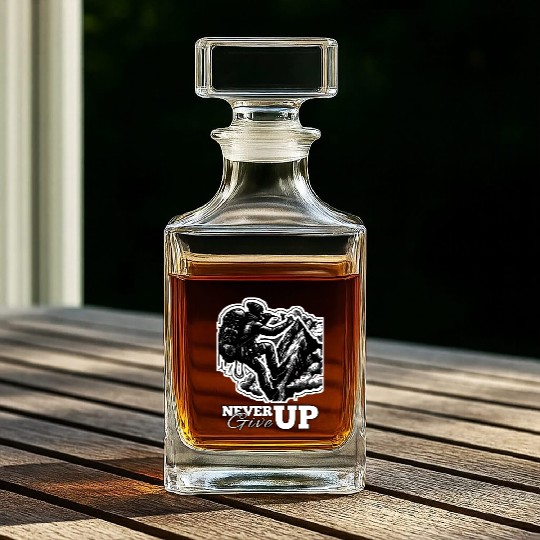 never give up | adigital Whiskey Decanters