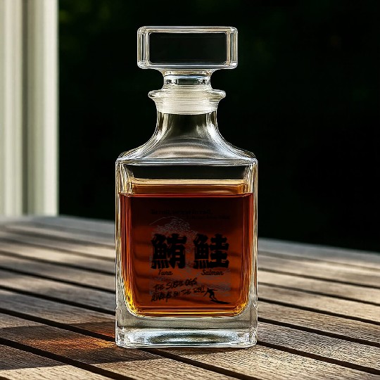 Sushi Kanji Whiskey Decanters - Tuna & Salmon | The Sushi OGs