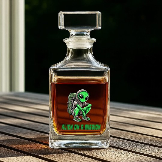 Alien On Mission Whiskey Decanters