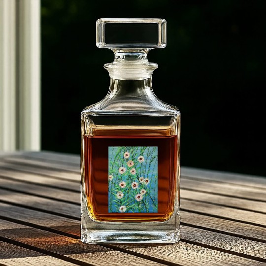 Wild flowers two Whiskey Decanters