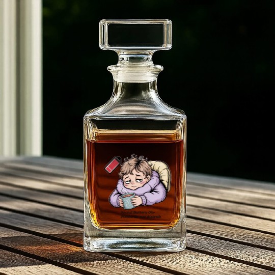 Social Battery 0% – Please Do Not Disturb Whiskey Decanters